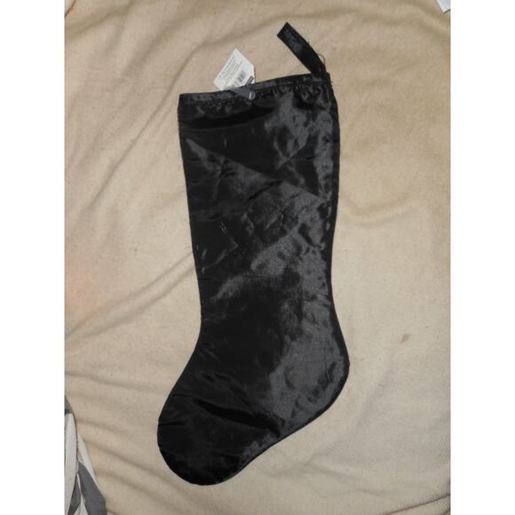 18" Snowflakes on Blue Satin Christmas Stocking by Holiday Time - Picture 2 of 2